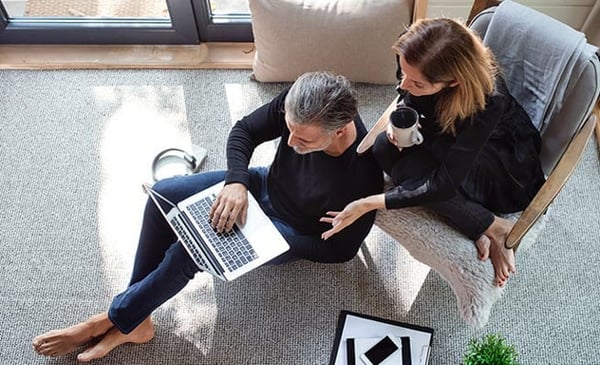 Couple on laptop