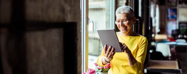 Women on tablet