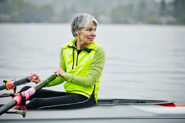 Woman rowing